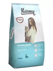 Сухой гипоаллергенный корм Karmy Hypoallergenic  для кошек, утка, 10 кг