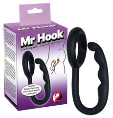 Эрекционное кольцо с анальным стимулятором Mr Hook - 