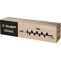 ЗУБР d 200 мм, мерзлый грунт, двухзаходный шнек для мотобуров (7052-20)