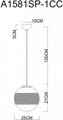 Подвесной светильник Arte Lamp GALACTICA A1581SP-1CC