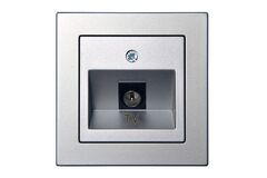 Розетка Телевизионная Оконечная (TV) F-разъем Серебро LIREGUS EPSILON