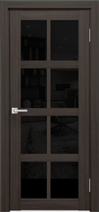 Межкомнатная дверь К-8 / Цвет тон Грей / Остекление "Лакобель черное" / Двери Верда
