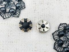 Пуговицы костюмные, d 1,8 см, золото с чёрным