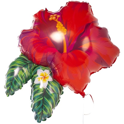 Шар фигура Цветок тропический красный