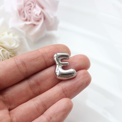 Подвеска буквы E родий, 20 мм, 1 шт, П1111