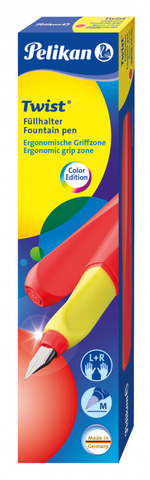Ручка перьевая Pelikan Office Twist® Color Edition P457 коралловый неон M перо сталь нержавеющая карт.уп. (814959)