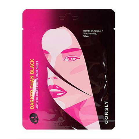 Consly Маска тканевая DtB против расширенных пор Darker than Black Anti Enlarged Pores Mask Sheet