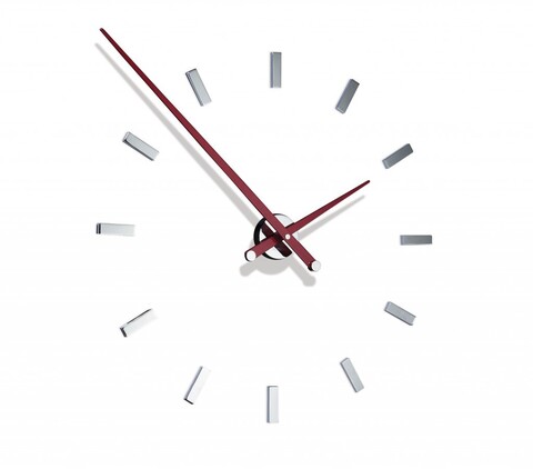 Часы Nomon Tacon 12 L RED. (основа - хромированная сталь/стрелки - красный лак) D=100см