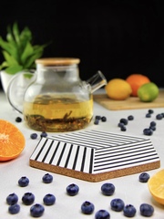 Подставка пробковая 17,7 см шестиугольная