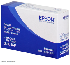 S020464 Картридж EPSON SJIC15P с цветными чернилами для TM-C3400, CMY