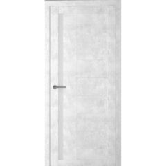 Купить Межкомнатная дверь экошпон Валенсия бетон светлый стекло матовое