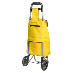 66-8-032 Сумка-тележка хозяйственная желтая, 92x35x28см, колёса D150мм, сталь (РемоКолор)