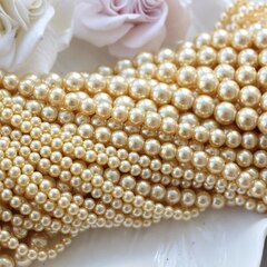 Майорка золотистая 6 мм, 1 нить, МА148