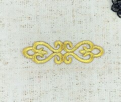 Термоаппликация орнамент, р. 12,3х3,6 см, золото