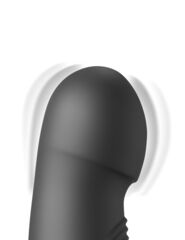 Черный вибратор с функцией фрикций Pogo Thruster - 23,5 см. - 