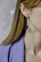 Серьги Маки черные