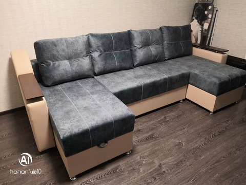 П-образный угловой диван 
