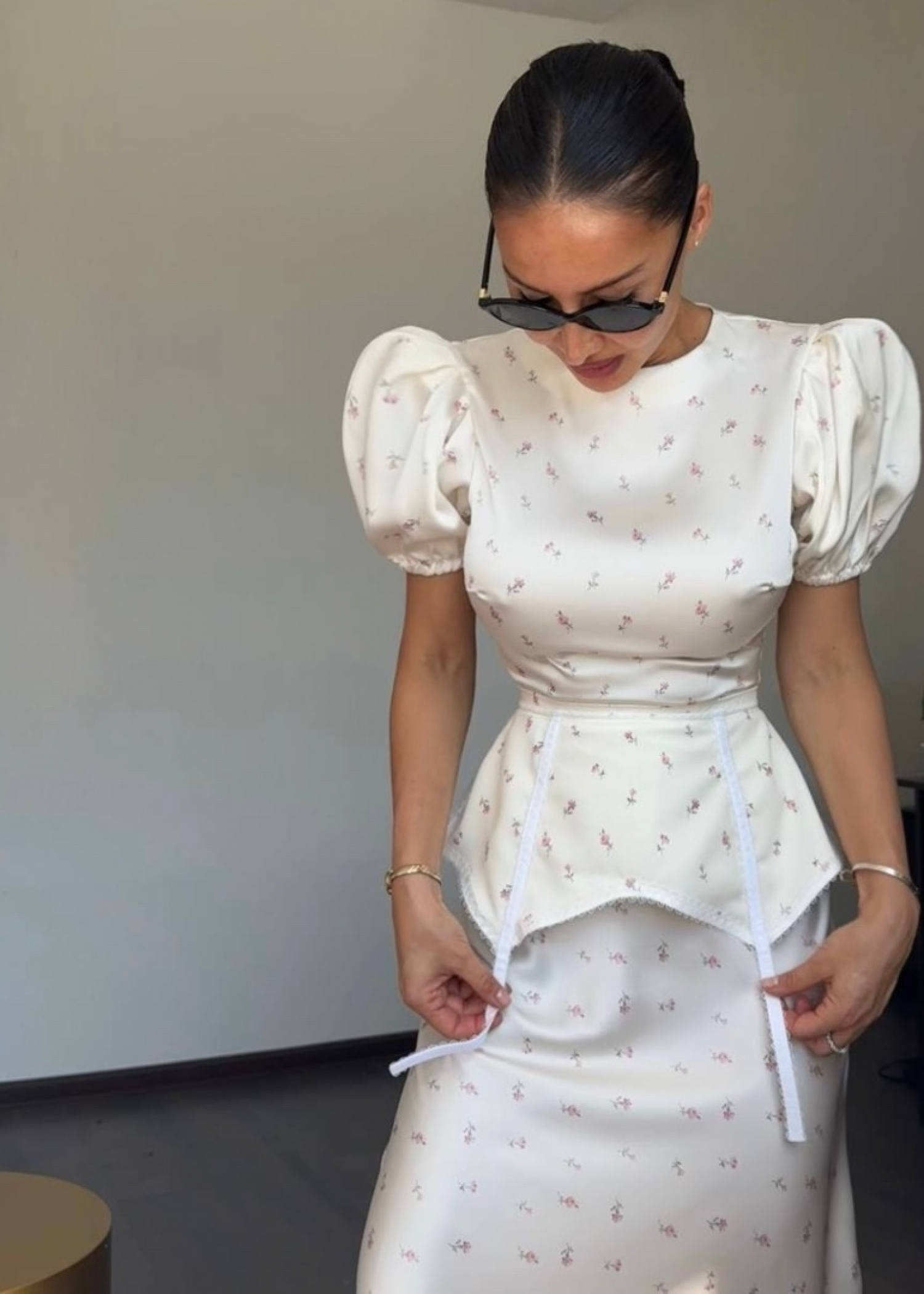 Платье "Стамбул", молочный с розовым