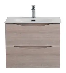 BelBagno MARINO-CER-N-600-2C-SO-RG-P MARINO-CER-N База под раковину подвесная с двумя выкатными ящиками, Rovere Grigio, 596x455x500, MARINO-CER-N-600-2C-SO-RG-P фото