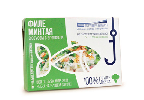 Филе минтая с соусом брокколи, 365г