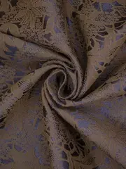 Костюмная ткань жаккард 210 гр/м2, 80% хлопок, 17% п/э, 3% эл, 160 см, коричневый, под заказ