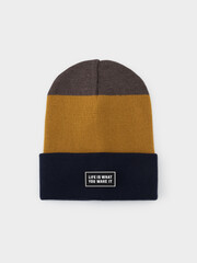 шапка  для мальчика  КВ 20426/темно-синий,горчица