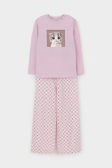 пижама  для девочки  К 1623/фламинго,мозаика