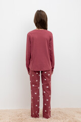 пижама  для девочки  КБ 2820/шоколадный десерт,кошечки