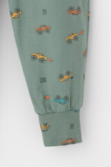 пижама  для мальчика  К 1561/весенний зеленый,гонки