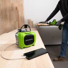 Беспроводная акустическая система Greenworks GPT-MNBS 24V с гибридным питанием, без АКБ и ЗУ