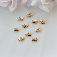 Бусина разделитель (спейсер) фриформ, 9*6 мм, позолота, 10 штук. Р073