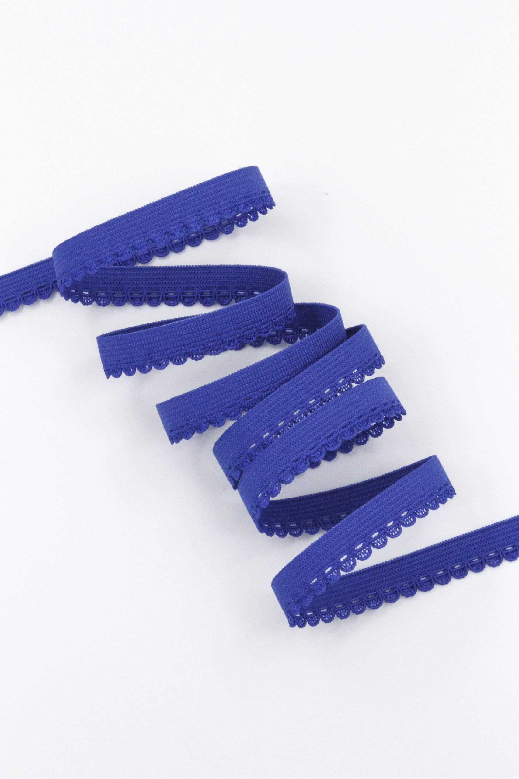 Резинка бельевая ультрамариновая ажурная ширина 9 мм с учетом фестона