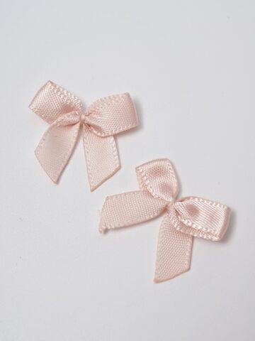 Бантик пришивной декоративный цвет серебристый пион 2,5 см