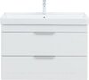 Aquanet 342092 Тумба с раковиной Ирис new 90 подвесная 2 ящ. цв. белый глянец (342092)