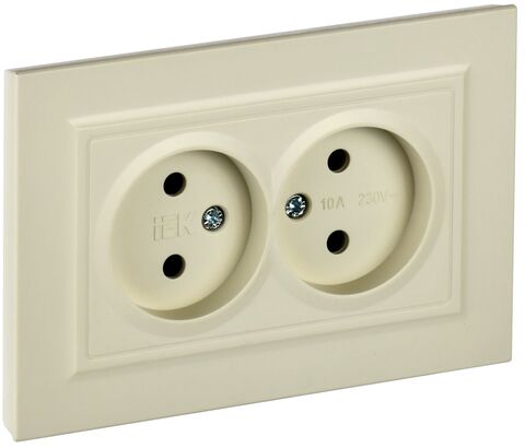 BRITE Роз. 2-я без з/к/ш 10А в сб. РС12-2-БрКр беж. IEK