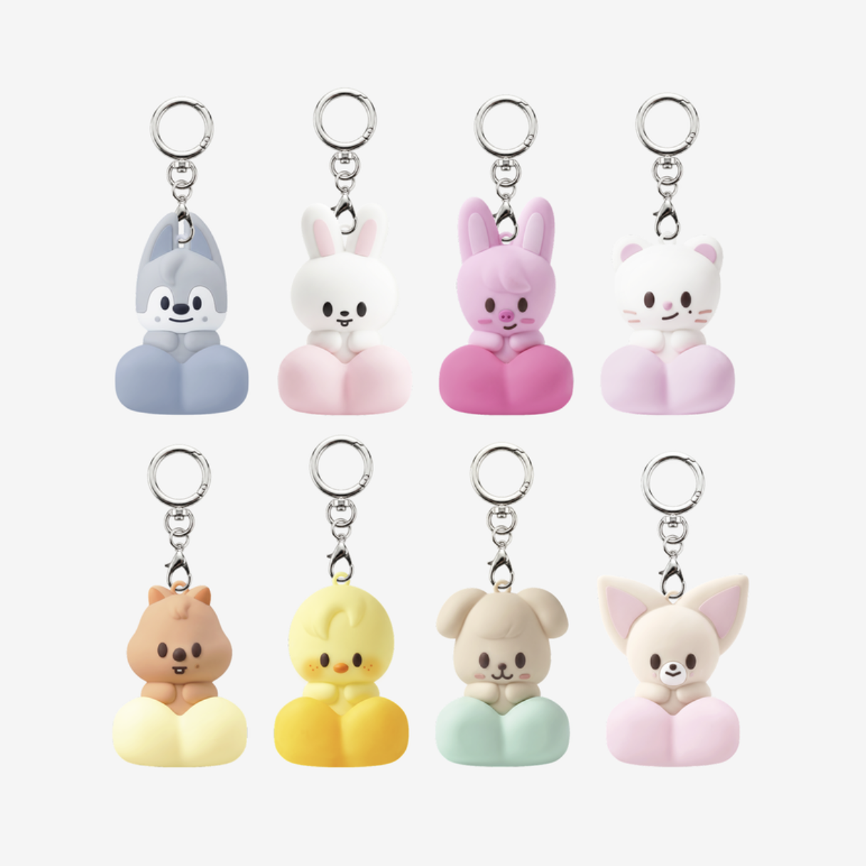 Stray Kids SKZOO ぶら下がりキーリング【16点セット】 Купить Мерч Stray Kids SKZOO SECRET CLICKER KEYRING (брелок-кликер