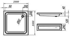 ДУШЕВОЙ ПОДДОН KOLPA SAN PEARL 100 с панелью