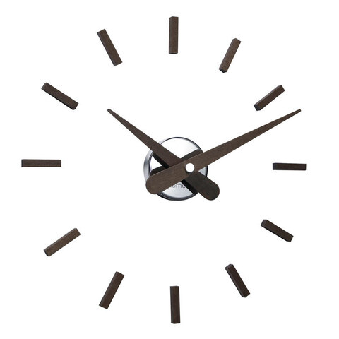 Часы Nomon SUNSET WENGE, (основа - хромированная сталь/стрелки и деления - венге) D=50см