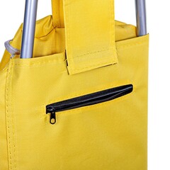 66-8-032 Сумка-тележка хозяйственная желтая, 92x35x28см, колёса D150мм, сталь (РемоКолор)