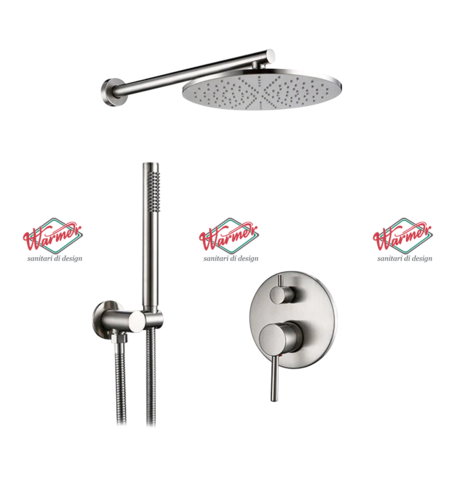 Душевой комплект Warmer Brushed Chrome Line 400101-8D