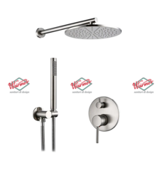 Душевой комплект Warmer Brushed Chrome Line 400101-8D