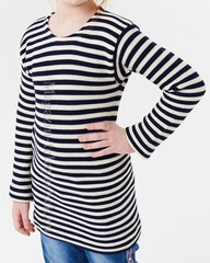 Купить детскую теплую тельняшку - Магазин тельняшек.ру 8-800-700-93-18Тельняшка детская двойной вязки 100% хлопок в Магазине тельняшек