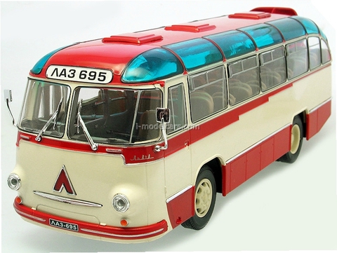 LAZ-695B Bus 1958 red-white Ultra Models 1:43