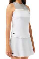 Топ теннисныйLacoste Contrast Stretch Cotton Sport Tank - white/grey