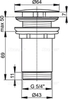 Донный клапан Alcaplast A396