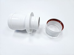 Адаптер для раздельной системы с D60/100 на D80 (газоход + воздуховод) (арт. BX-002)