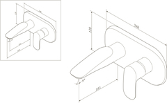 Cмеситель для умывальника встраиваемый, AM.PM Sensation - F3072200