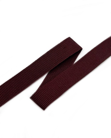 Репсовая лента , цвет: бордово-шоколадный, ширина: 15 мм