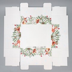 Коробка сборная одиночная Прямоугольник, С новым годом, Олененок, 31*25,6*16 см