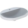 Geberit VariForm Раковина встраиваемая в столешницу эллиптической формы, 60х45 см, с отв. под смеситель, без отв. перелива